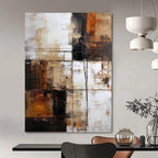 “Rustic Geometric Abstract” - Abstract Expressionist Painting On Canvas PT1308