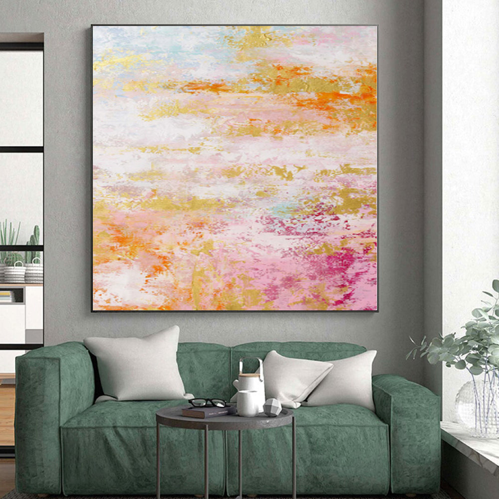 “Pastel Rainbow Abstract Dream” - Whimsical Abstract Painting On Canvas PS0047