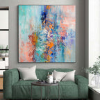 “Colorful Abstract Cascade” - Abstract Expressionist Painting On Canvas PS0013