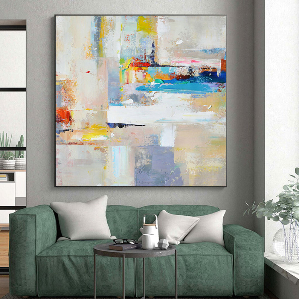 “Colorful Abstract Harmony” - Abstract Expressionist Painting On Canvas PS0001