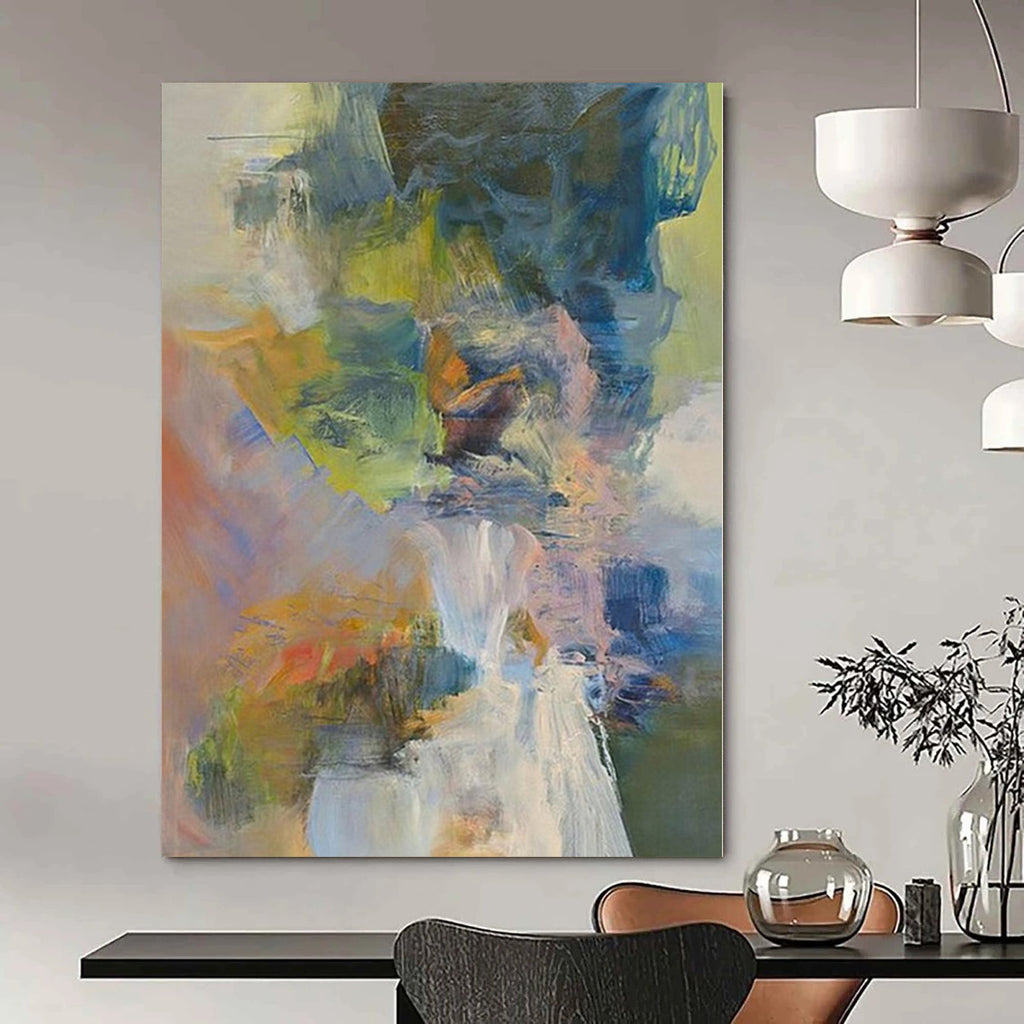 “Colorful Abstract Fusion” - Vibrant Abstract Painting On Canvas PS0173