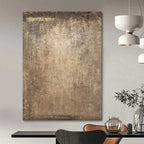 “Brown Textured Abstract” - Textured Abstract Painting On Canvas PT1208