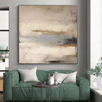 “Soft Neutral Blends” - Neutral Tones Abstract Minimalist Painting On Canvas PS0705