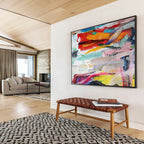 “Rainbow Brushstroke Fusion” Painting On Canvas DKS305