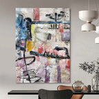 “Colorful Abstract Chaos” - Abstract Expressionist Painting On Canvas PT1268