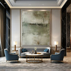 Muted Tones with Subtle Textures "Quiet Memories" Abstract Painting On Canvas PS1357