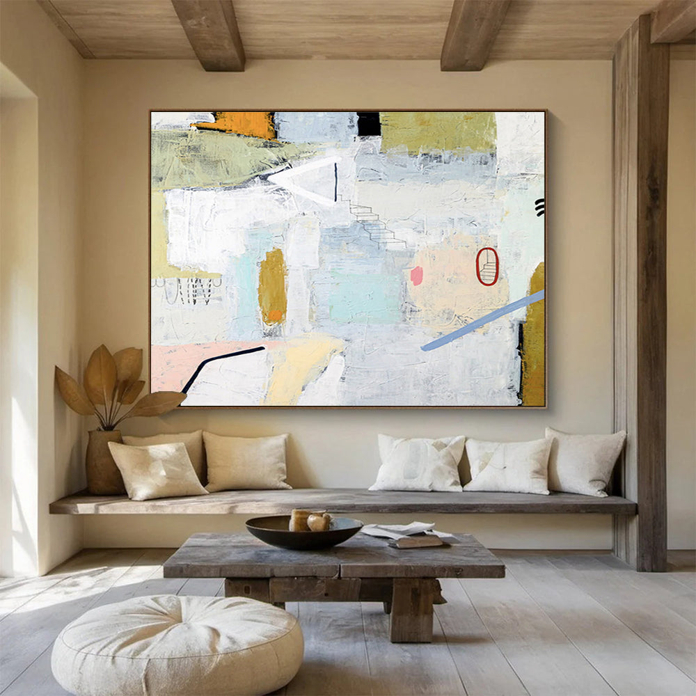 “Textured And Eclectic Abstract” - Abstract Painting On Canvas DKS554