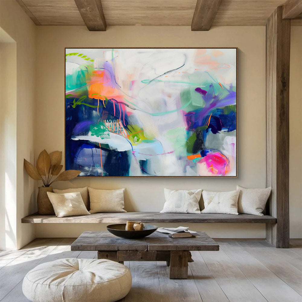 “Intricate Color Web” - Complex Abstract Painting On Canvas DKS496