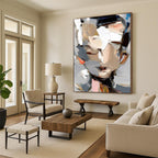 “Abstract Fragmented Face” - Bold Figurative Painting On Canvas DS320