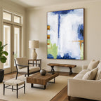 “Muted Tones Abstract Cityscape” - Abstract Urban Reflection Painting On Canvas PT2391