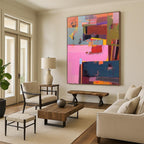 “Vibrant Color Blocks” - Cubist - Inspired Painting On Canvas DS032