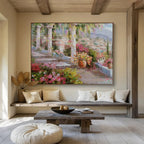 Garden Vista - Scenic Garden Oil Painting, Suited for Hallway & Balcony DKS663