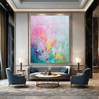 Pastel Palette, "Blush Blossom" – Impressionistic Abstract Painting On Canvas PS1026