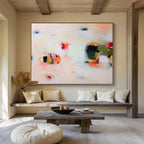 Soft Abstract Composition Painting On Canvas DKS034