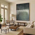 “Gray Gradient Calm” - Gray, White Abstract Subtle Painting On Canvas PS0630