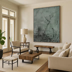 “Grey - Black Textured Abstract” - Textured Abstract Painting On Canvas PT1205