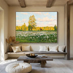 “Sunny Meadow with Horse” - Realistic Landscape Painting On Canvas PT216