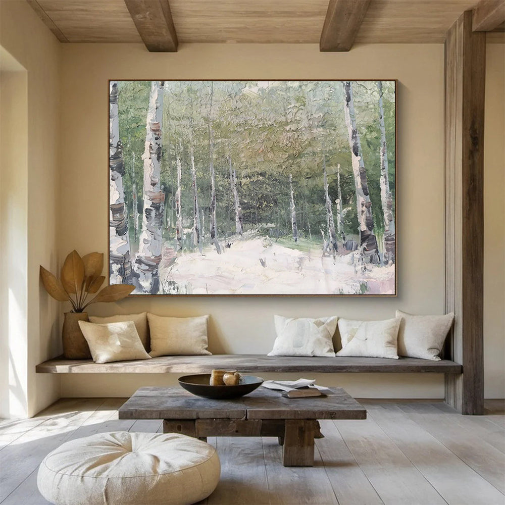 “Aspen Forest Landscape” - Landscape Painting, Great for Nature - Inspired Bedroom & Rustic Living Room DKS629