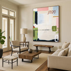 “Pastel - Colored Abstract Composition” - Soft Abstract Painting On Canvas PT1109