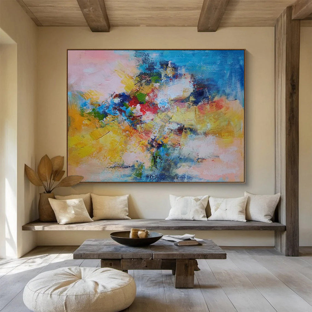 “Abstract Colorful Bouquet” - Abstract Floral - Painting On Canvas PT1740