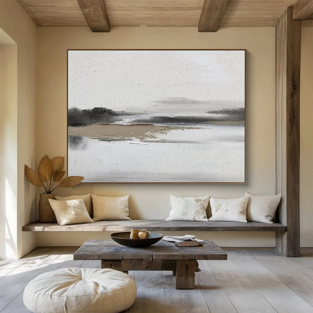 “Muted Landscape Hues” - Textured Oil Painting on Canvas DKS911