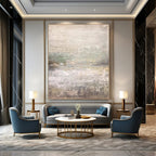 “Gray - Green Textured Abstract” - Subtle Abstract Painting On Canvas PS0120