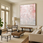 “Blush - Gray Abstract Texture” - Minimalist Abstract Painting On Canvas PS0050