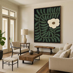 “Green - Black Floral Abstract” - Nature - Inspired Abstract Painting On Canvas PT1115