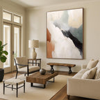“Soft Color - Block Abstract with Textured Paint” - Impressionistic Abstract Painting On Canvas PS0282