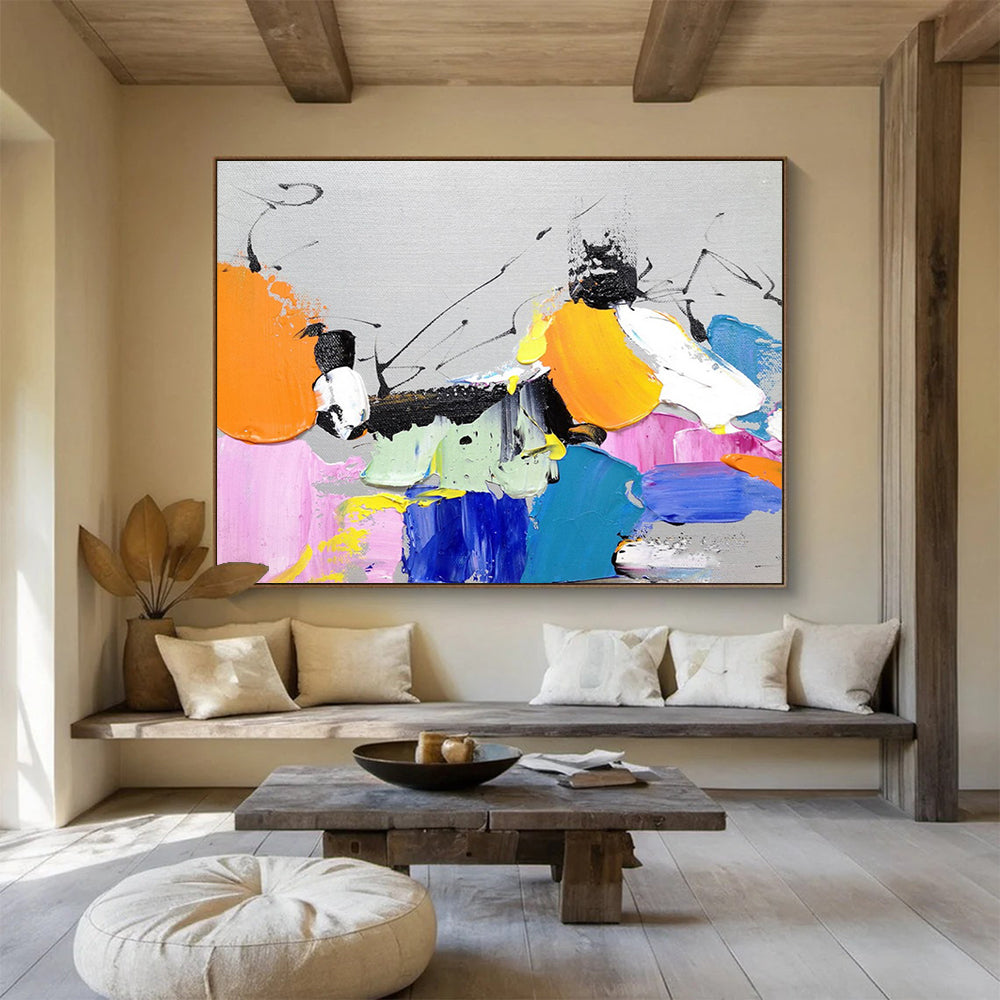 “Color Burst Abstract” - Abstract Expressionist Painting On Canvas PT267