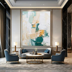 Earthy Tones with Textured Brushstrokes "Textured Earth" Abstract Painting On Canvas PS1282