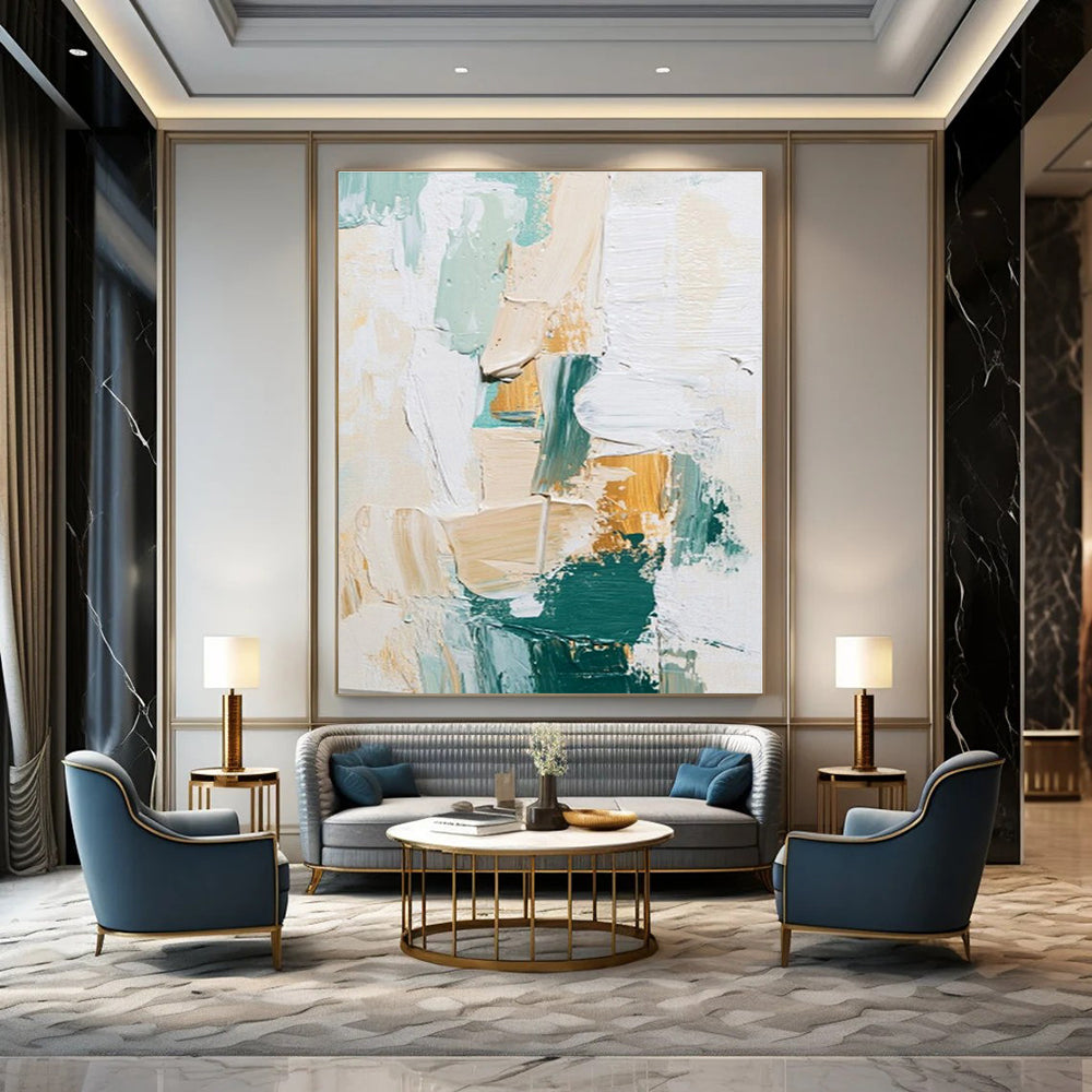 Earthy Tones with Textured Brushstrokes "Textured Earth" Abstract Painting On Canvas PS1282