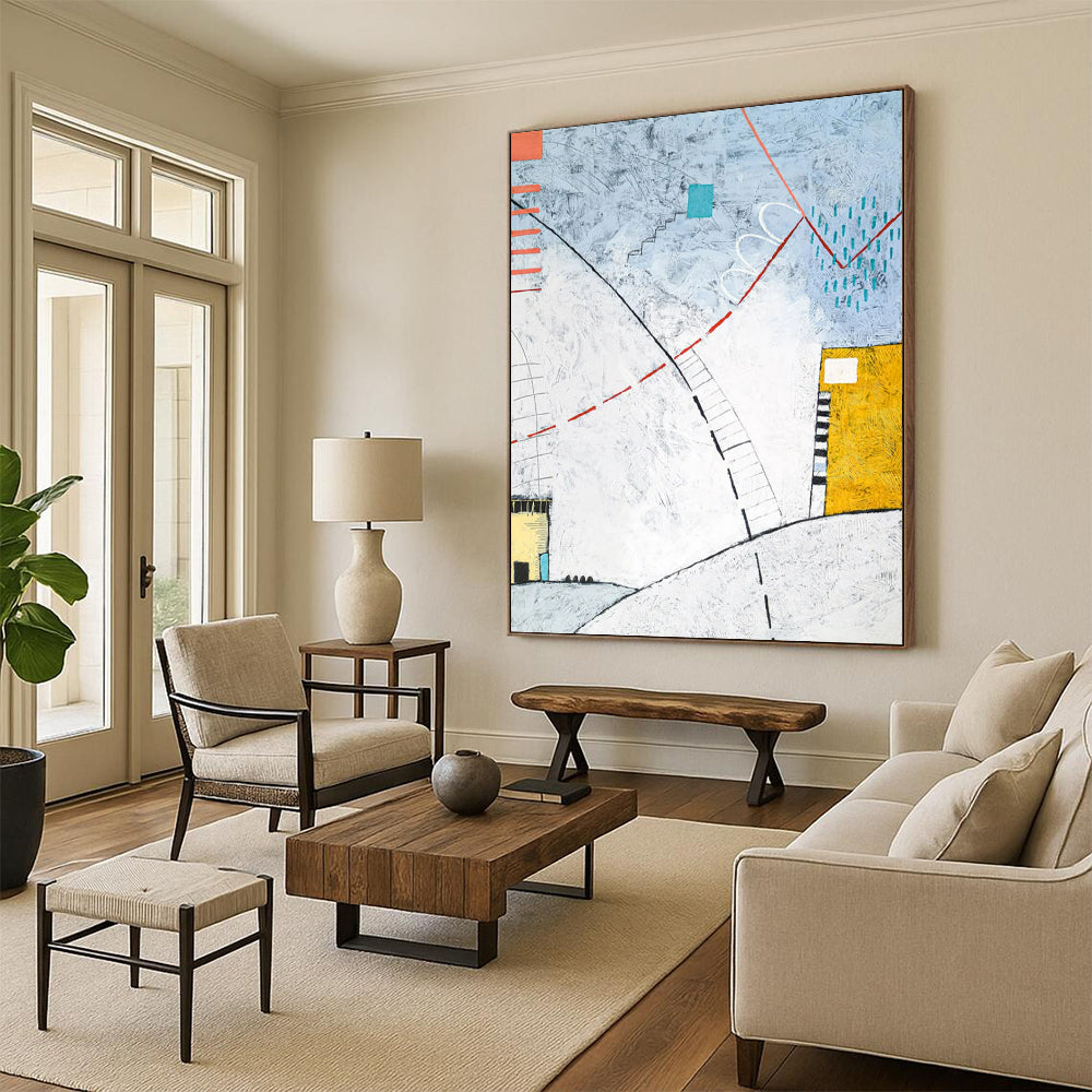 “Abstract Landscape Journey” - Abstract Landscape Painting On Canvas PT2381