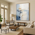 “Beige - White Textured” - Minimalist Abstract Painting On Canvas PT2339