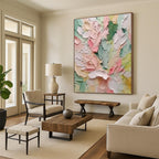 “Pastel Floral Impasto” - Impressionist - Inspired Floral Painting On Canvas PT1397