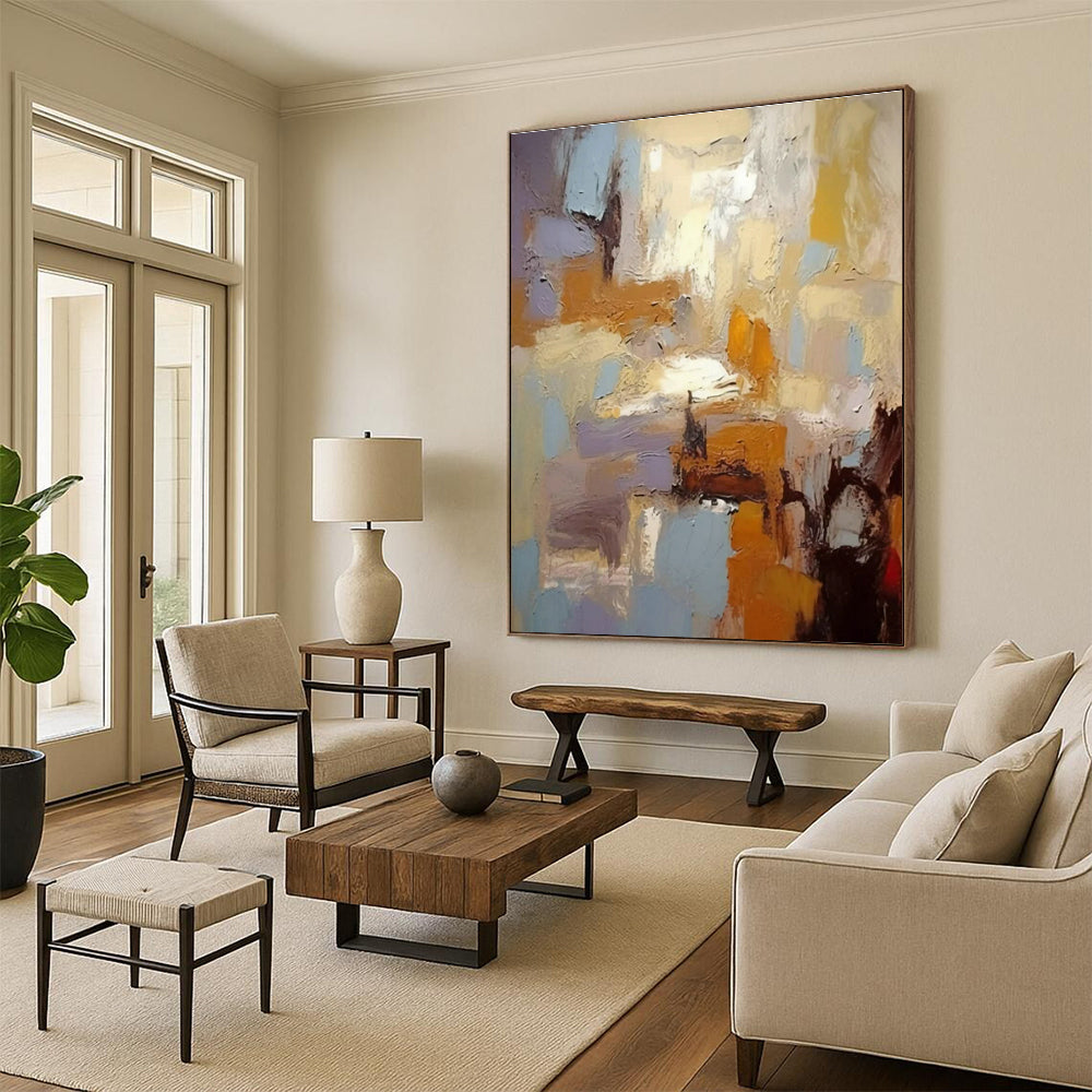 “Pastel Abstract Fusion” - Pastel Multicolor Abstract Painting PS0608