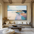 “White Cloud on Dark Blue” - Dreamy Simplicity Painting On Canvas PT1544