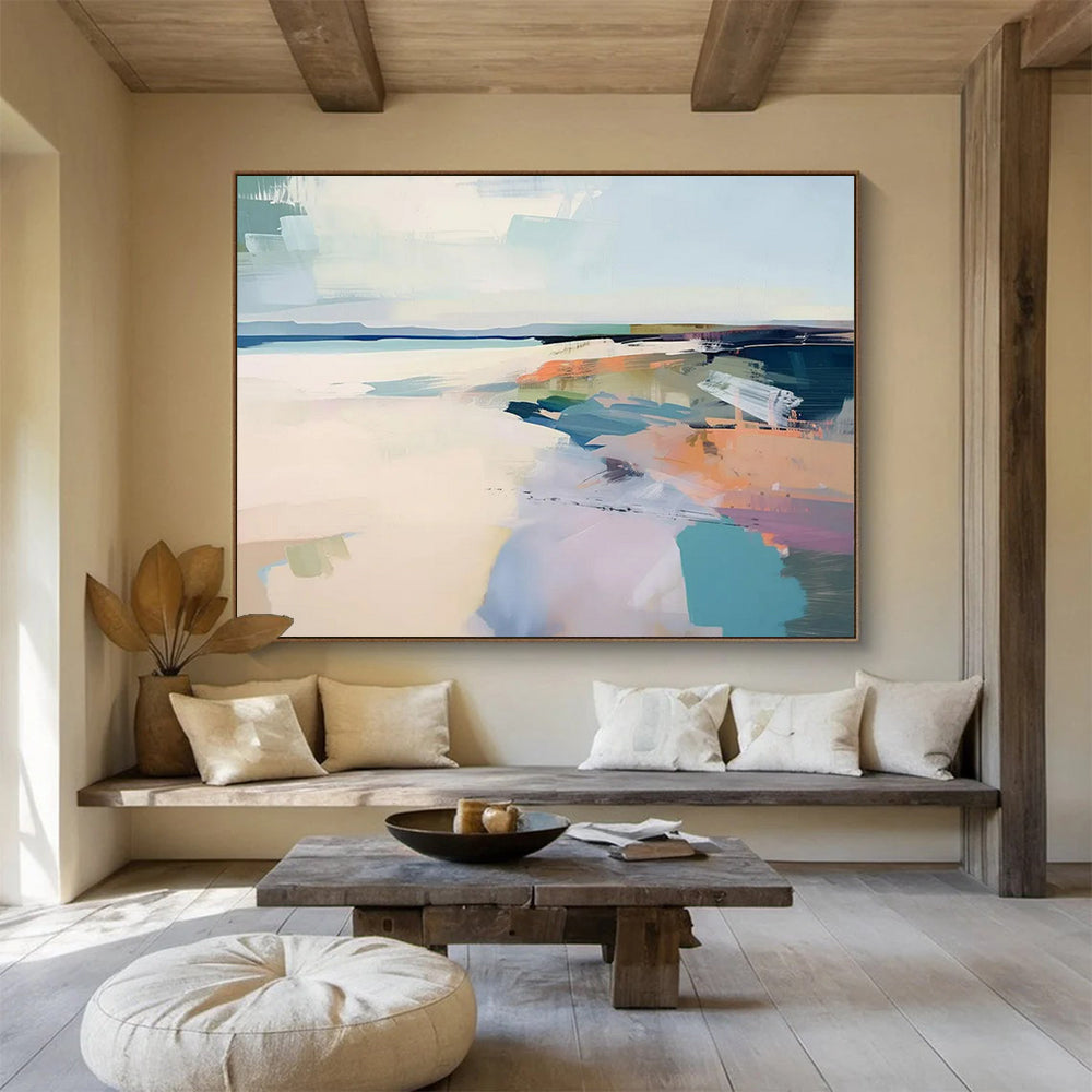 “White Cloud on Dark Blue” - Dreamy Simplicity Painting On Canvas PT1544