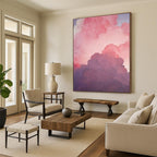“Pink - Purple Cloudscape” - Dreamy Cloud Painting On Canvas PT1981