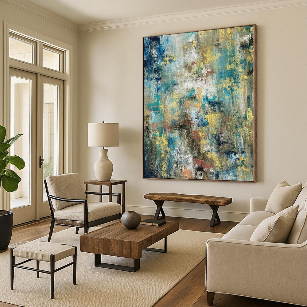 “Vibrant Color Chaos Abstract” - Energetic Abstract Painting On Canvas PS0035