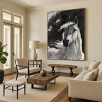 “Monochrome Horse Portrait” - Expressive Acrylic Painting On Canvas PT2183