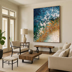 “Coastal Color Fusion Abstract” - Abstract Seascape - Inspired Painting On Canvas PS0010