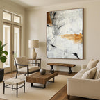 “Monochrome Abstraction” - Gray, Black, Brown Textured Abstract Painting On Canvas PT1457