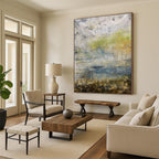 “Multi - Color Abstract Subtle Layers” - Serene Abstract Painting On Canvas PS0361