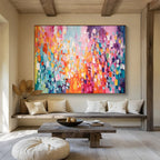 “Colorful Dot Abstract Explosion” - Lively Abstract Painting On Canvas PT158