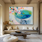 Colorful Floral - Inspired Abstract Painting On Canvas DKS062