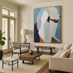 “Pastel Geometric Figure” - Modern Abstract Painting On Canvas PT1053