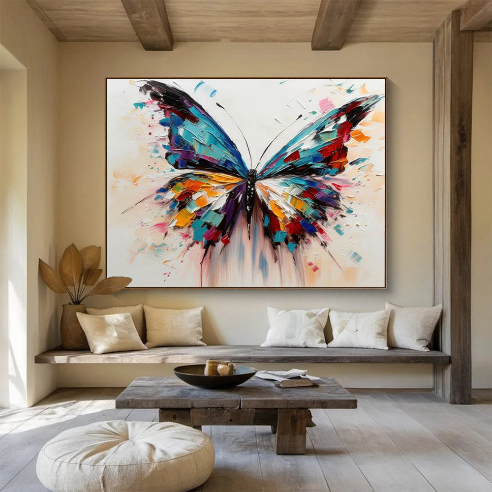 “Colorful Butterfly Wings” - Vibrant Color “Wings of Wonder” Painting On Canvas PT1642