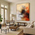 “Earthy Whirl” - Warm Tones & Circular Strokes Painting On Canvas DS121