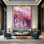 Pink and Purple Dripping Fantasy - Vivid Color Flow Abstract Painting On Canvas PS1237